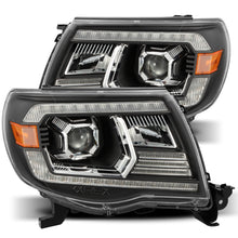 Cargar imagen en el visor de la galería, AlphaRex 05-11 Toyota Tacoma LUXX LED Projector Headlights Plank Style Black w/Activ Light and DRL