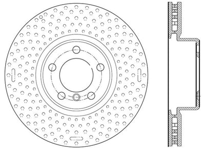 StopTech Drilled Front Left Rotor — Fits 12-19 BMW 3 Series
