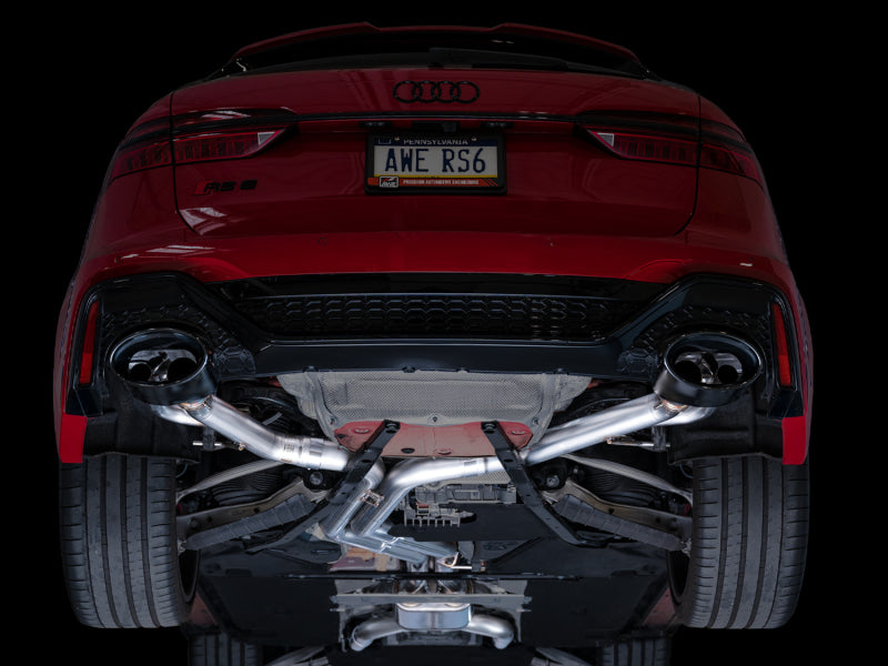 AWE Tuning 21-23 Audi C8 RS6/RS7 SwitchPath Cat-back Exhaust - Diamond Black Tips