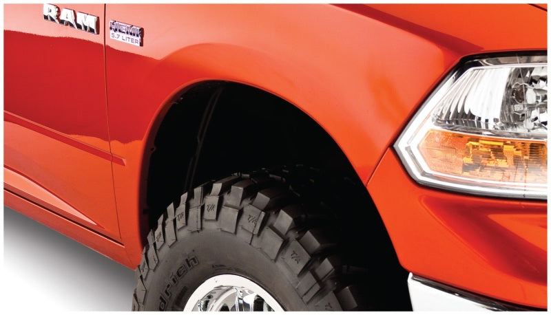 Guardabarros estilo Bushwacker 10-18 Ram 1500 Fleetside Extend-A-Fender, 4 piezas, caja de 67,4/76,3/96,3 pulgadas, color negro