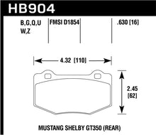 Cargar imagen en el visor de la galería, Hawk 15-17 Ford Mustang DTC-70 Compound Rear Brake Pads