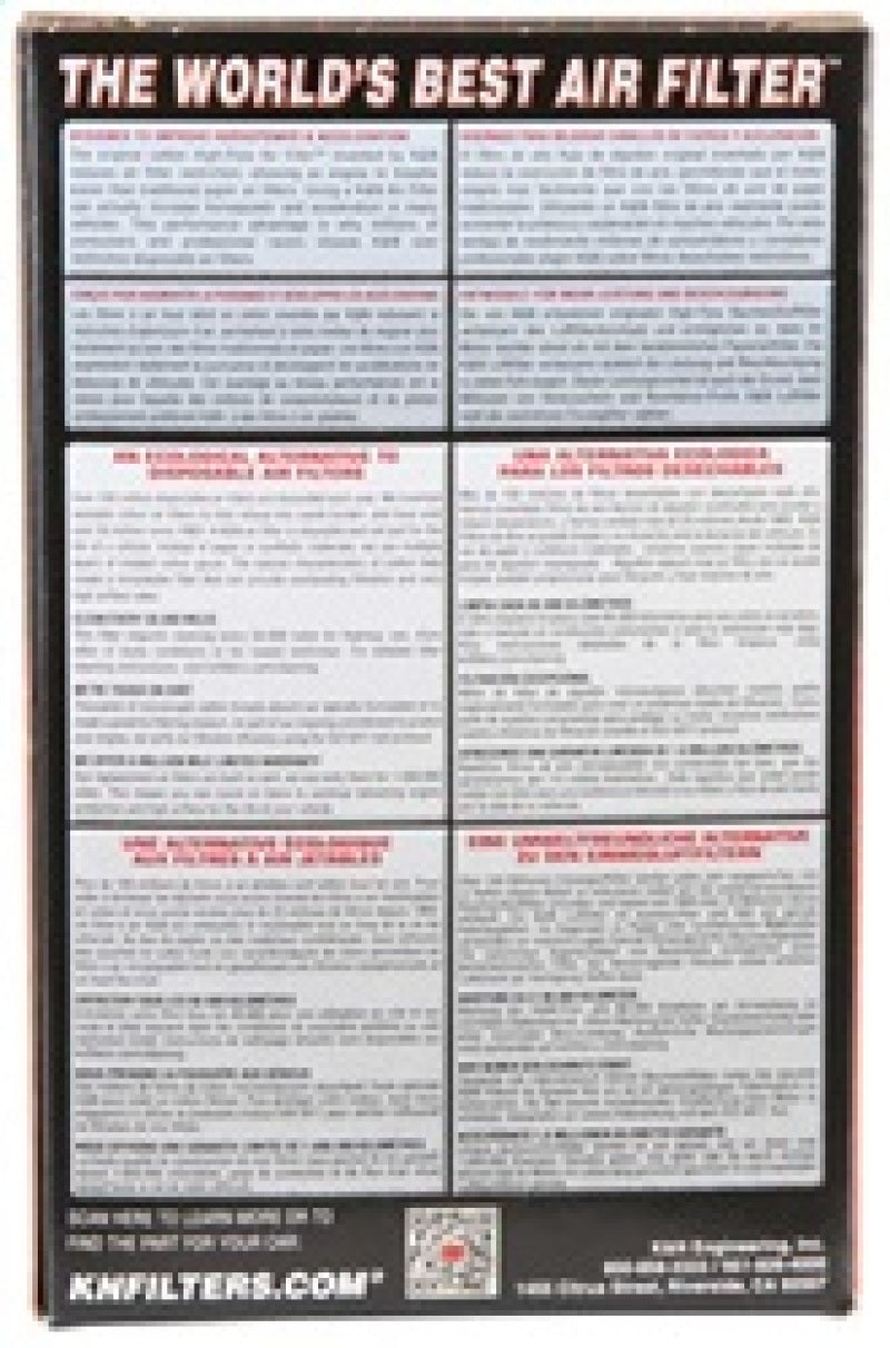 K&N Replacement Air Filter — Fits 1987-2024 Yamaha TW200