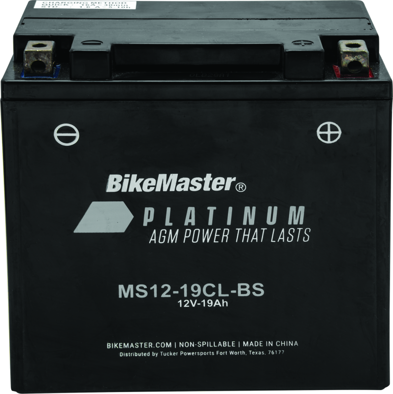 BikeMaster AGM Battery - MS12-19CL-BS