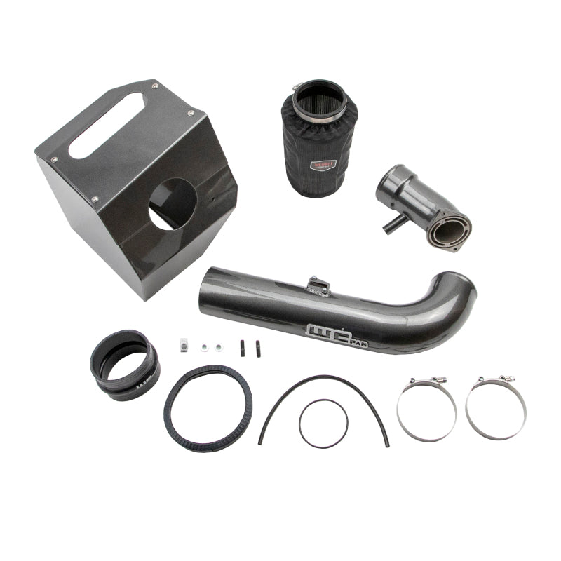 Kit de admisión Wehrli 17-19 Chevrolet 6.6L L5P de 4 pulgadas, etapa 2, WCFab gris