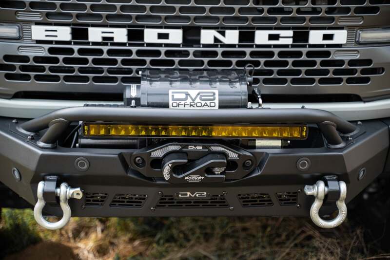 DV8 Offroad Elite Series 20-Inch Amber LED Light Bar — Single Row Off-Road Lighting