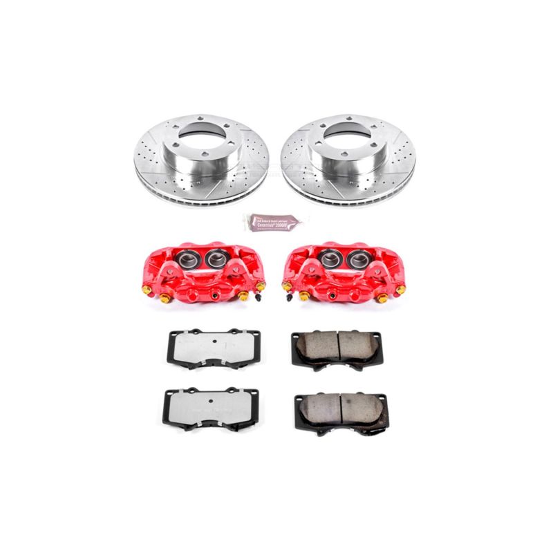 Power Stop Z36 Truck & Tow Front Brake Kit w/Calipers — Fits 2000-2006 Toyota Tundra, 2001-2007 Toyota Sequoia