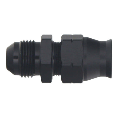 DeatschWerks 8AN Male Flare to 1/2in Hardline Compression Adapter - Matte Black