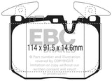 EBC 2014+ BMW I8 1.5L Turbo/Electric Yellowstuff Front Brake Pads