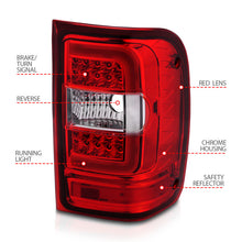 Cargar imagen en el visor de la galería, ANZO 2001-2011 Ford  Ranger LED Tail Lights w/ Light Bar Chrome Housing Red/Clear Lens