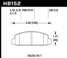 Cargar imagen en el visor de la galería, Hawk Mazda RX-7 HPS Street Front Brake Pads