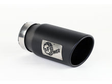 Cargar imagen en el visor de la galería, aFe Power Diesel Exhaust Tip Black- 4 in In x 5 out X 12 in Long Bolt On (Right)