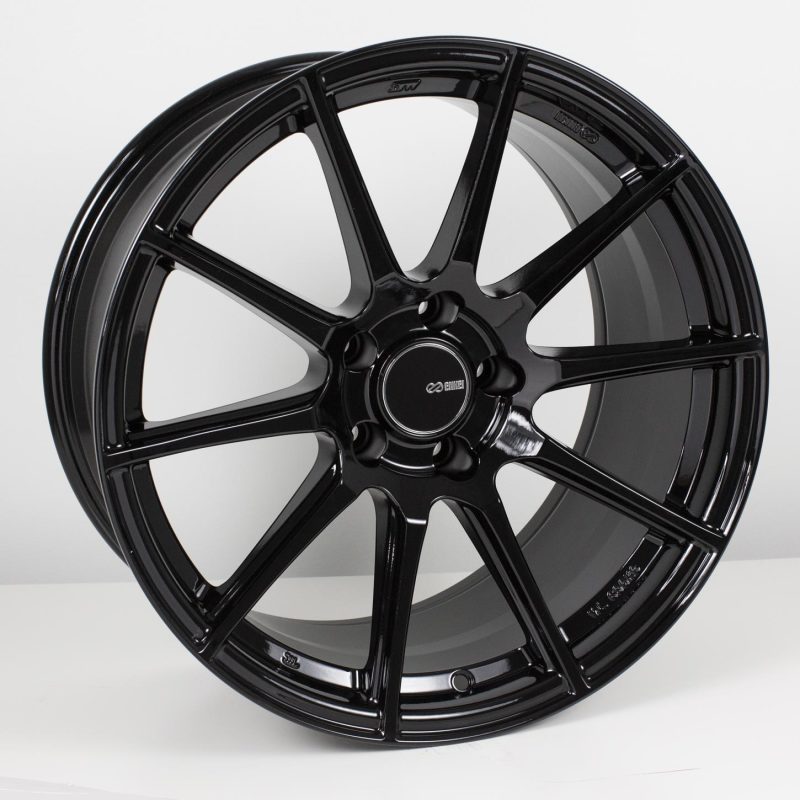 Rueda negra Enkei TS10 de 18 x 8, 5 x 114,3, 40 mm de desplazamiento y diámetro interior de 72,6 mm