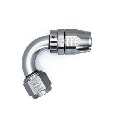 DeatschWerks 10AN 120-Degree Swivel Hose End CPE - Anodized Matte Black