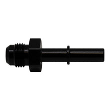 Cargar imagen en el visor de la galería, DeatschWerks 6AN Male Flare to 5/16in Male EFI Quick Connect Adapter - Anodized Matte Black