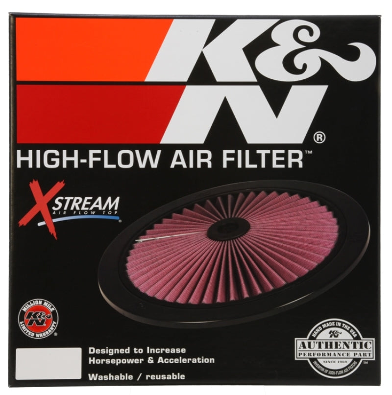 K&N X-Stream Top Filter - 16 inch OD Black