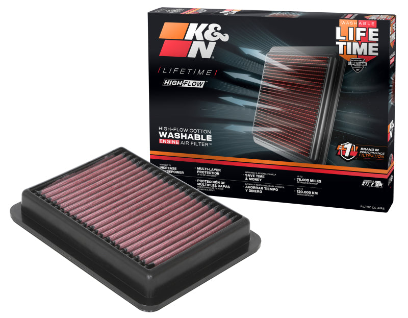 K&N 33-3158 Replacement Air Filter — Fits 2019-2021 Mazda 3 2.0L