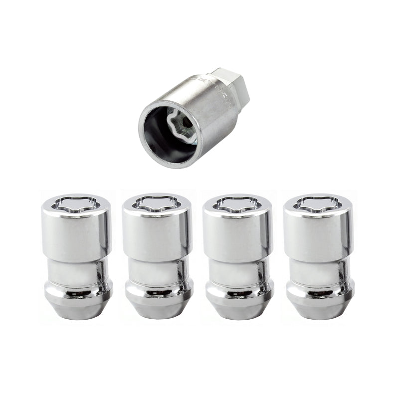 McGard Wheel Lock Nut Set - 4pk. (Cone Seat) M12X1.5 / 19mm & 21mm Dual Hex / 1.46in. L - Chrome