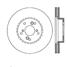 Cargar imagen en el visor de la galería, Rotor delantero izquierdo con ranuras StopTech Power Slot para Acura TL 99-08 (pinza estándar) / CL 01-03 / TSX 04-09