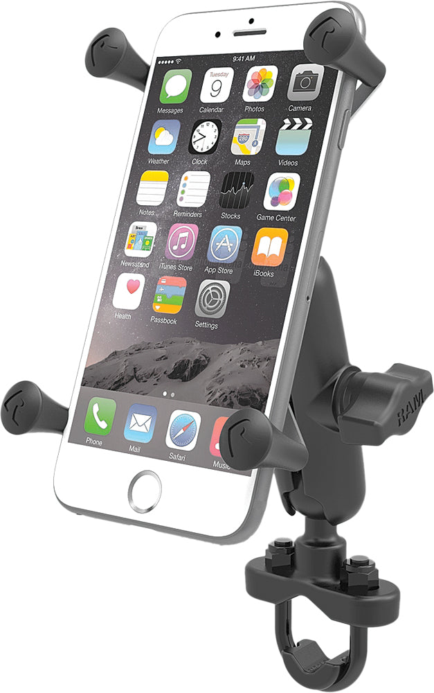 RAM Handlebar Rail Mount w/U-Bolt Base & X-Grip Large Cradle (RAM-B-149Z-UN10U)