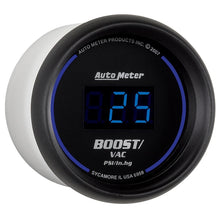 Cargar imagen en el visor de la galería, Autometer Cobalt Digital 52.4mm Black Vacuum/Boost Gauge