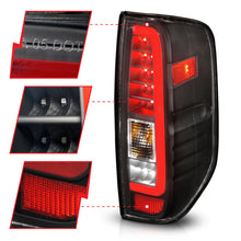 Cargar imagen en el visor de la galería, ANZO 2005-2021 Nissan Frontier LED Taillights Black Housing/Clear Lens