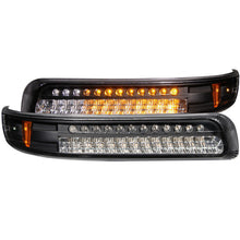 Cargar imagen en el visor de la galería, ANZO 1999-2002 Chevrolet Silverado 1500 LED Parking Lights Black w/ Amber Reflector