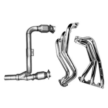 Cargar imagen en el visor de la galería, BBK 07-11 Jeep 3.8 V6 Long Tube Exhaust Headers And Y Pipe And Converters - 1-5/8 Silver Ceramic