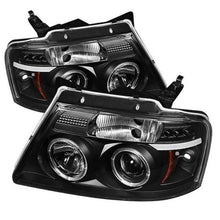 Cargar imagen en el visor de la galería, Faros delanteros de proyector Spyder Ford F150 04-08 versión 2 LED Halo LED Blk PRO-YD-FF15004-HL-G2-BK