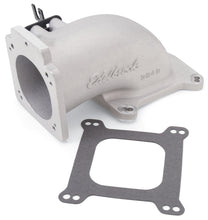 Cargar imagen en el visor de la galería, Edelbrock Low Profile Intake Elbow 90mm Throttle Body to Square-Bore Flange As-Cast Finish