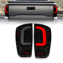 Cargar imagen en el visor de la galería, ANZO 16-21 Toyota Tacoma LED Tail Lights - w/ Light Bar Sequential Black Housing &amp; Smoke Lens