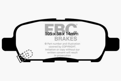EBC Bluestuff NDX Performance Rear Brake Pads — Fits 02+ Infiniti G35