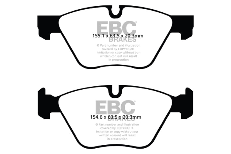 EBC 11+ BMW 528 2.0 Turbo (F10) Greenstuff Front Brake Pads