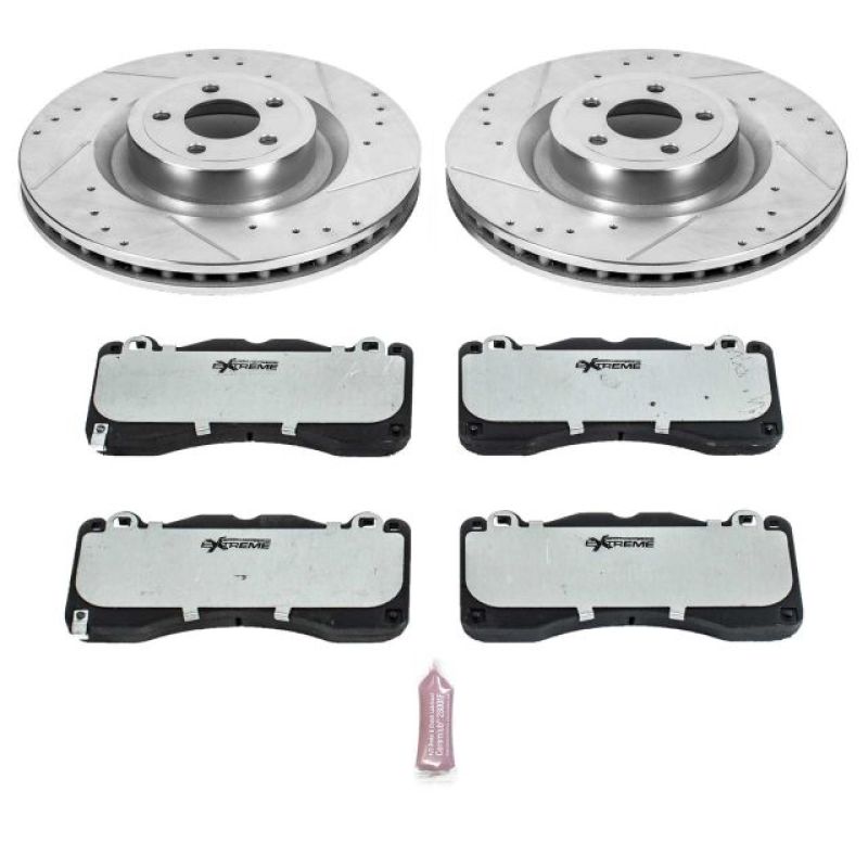 Power Stop Z26 Street Front Brake Kit — Fits 2015-2022 Ford Mustang GT, Bullitt, Mach 1