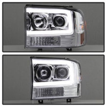 Cargar imagen en el visor de la galería, Spyder 99-04 Ford F-250 Super Duty Light Bar Projector Headlights - Chrome (PRO-YD-FF25099V2-LB-C)