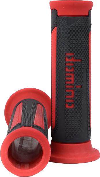 Domino Racing A350 Turismo Grips Anthracite/RED Pair (A35041C4270C7-0)