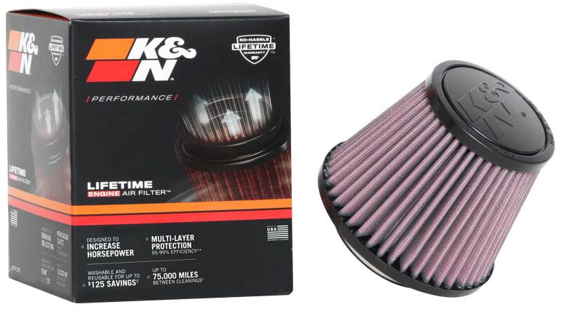 K&N Universal Tapered Filter 2.75in Flange ID x 5.0625in Base OD x 3.5in Top OD x 4in Height