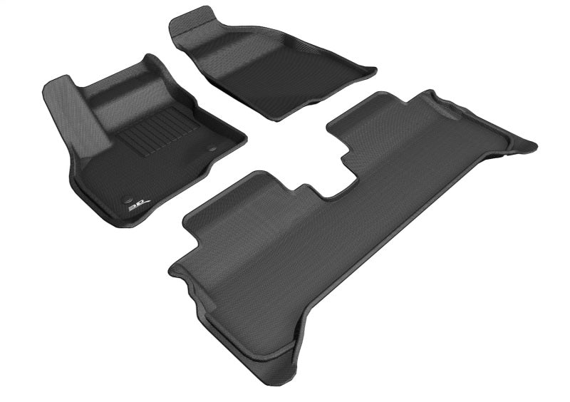 3D MAXpider Kagu Floor Mats - Black, 1st & 2nd Row — Fits 2017-2023 Chevrolet Bolt EV