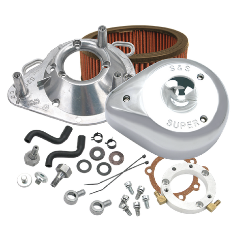 S&S Cycle Teardrop Air Cleaner Kit for Stock CV Carburetors — Fits 1993-2006 Harley-Davidson Big Twin