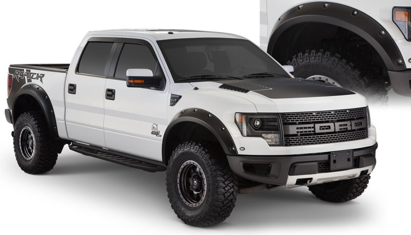 Bushwacker 10-14 Ford F-150 SVT Raptor Pocket Style Flares 4pc - Black