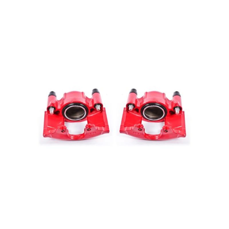 Pinzas delanteras Power Stop para chasis comercial Cadillac 90-93, color rojo, sin soportes (par)