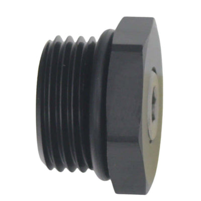 DeatschWerks 8AN ORB Plug Fitting w/ 1/8in NPT Gauge Port - Anodized Matte Black