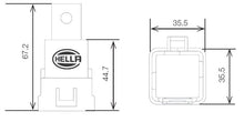 Cargar imagen en el visor de la galería, Hella Relay 12V 20/40A Spdt Res Wthr Bkt