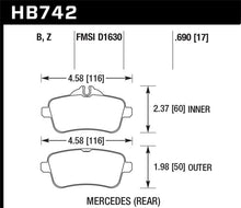 Cargar imagen en el visor de la galería, Hawk 12-15 Mercedes-Benz ML350/550 HPS 5.0 Rear Brake Pads