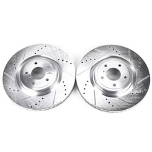 Cargar imagen en el visor de la galería, Power Stop 09-13 Infiniti FX50 Front Evolution Drilled &amp; Slotted Rotors - Pair