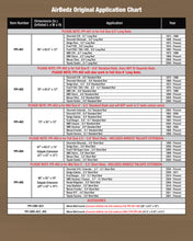 Load image into Gallery viewer, AirBedz 400_Application Chart_2000x2500_copy(3).jpg