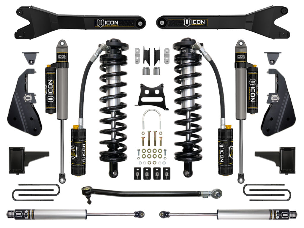 ICON 2017+ Ford F250/F350 4-5.5in Stage 5 Coilover Conversion System w/ Radius Arm