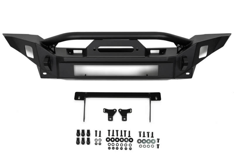 DV8 Offroad 18-23 Jeep Wrangler JL / 20-23 Jeep Gladiator JT FS-7 Mid-Width Winch Front Bumper