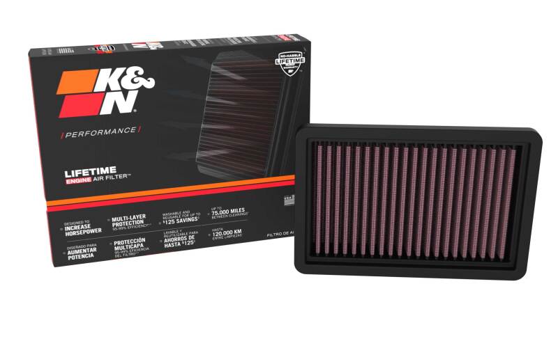 K&N 33-3187 Air Filter — Fits 21-24 Dacia Jogger/Logan III 1.0L