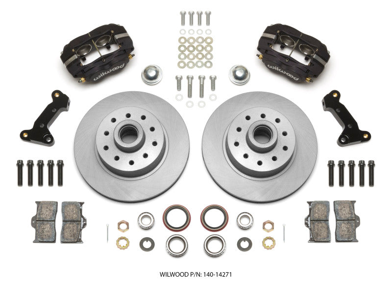 Wilwood Forged Dynalite Front Kit 11.03in 1 PC Rotor&Hub 74-80 Pinto/Mustang II Disc Spindle only