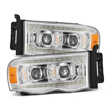 Cargar imagen en el visor de la galería, AlphaRex 02-05 Dodge Ram 1500 LUXX LED Proj Headlights Plank Style Chrome w/Activ Light/Seq Signal